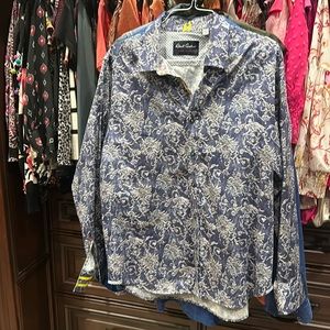 Robert Graham men’s long sleeve dress shirt size XXL
